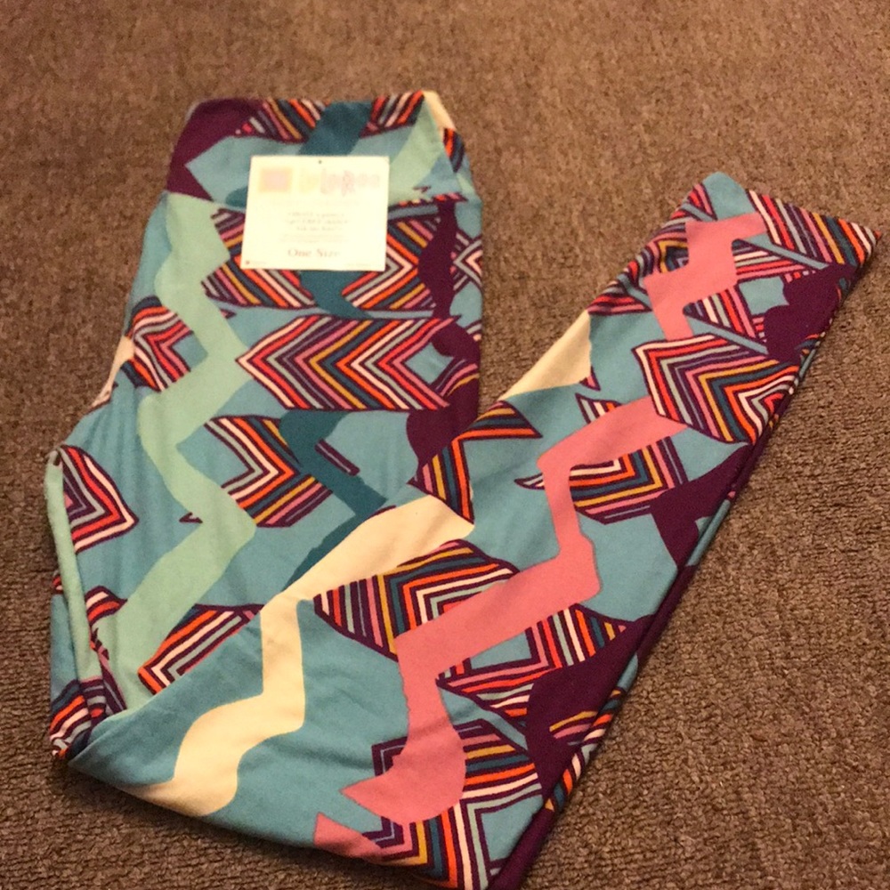 Lularoe os leggings multicolored design NEW